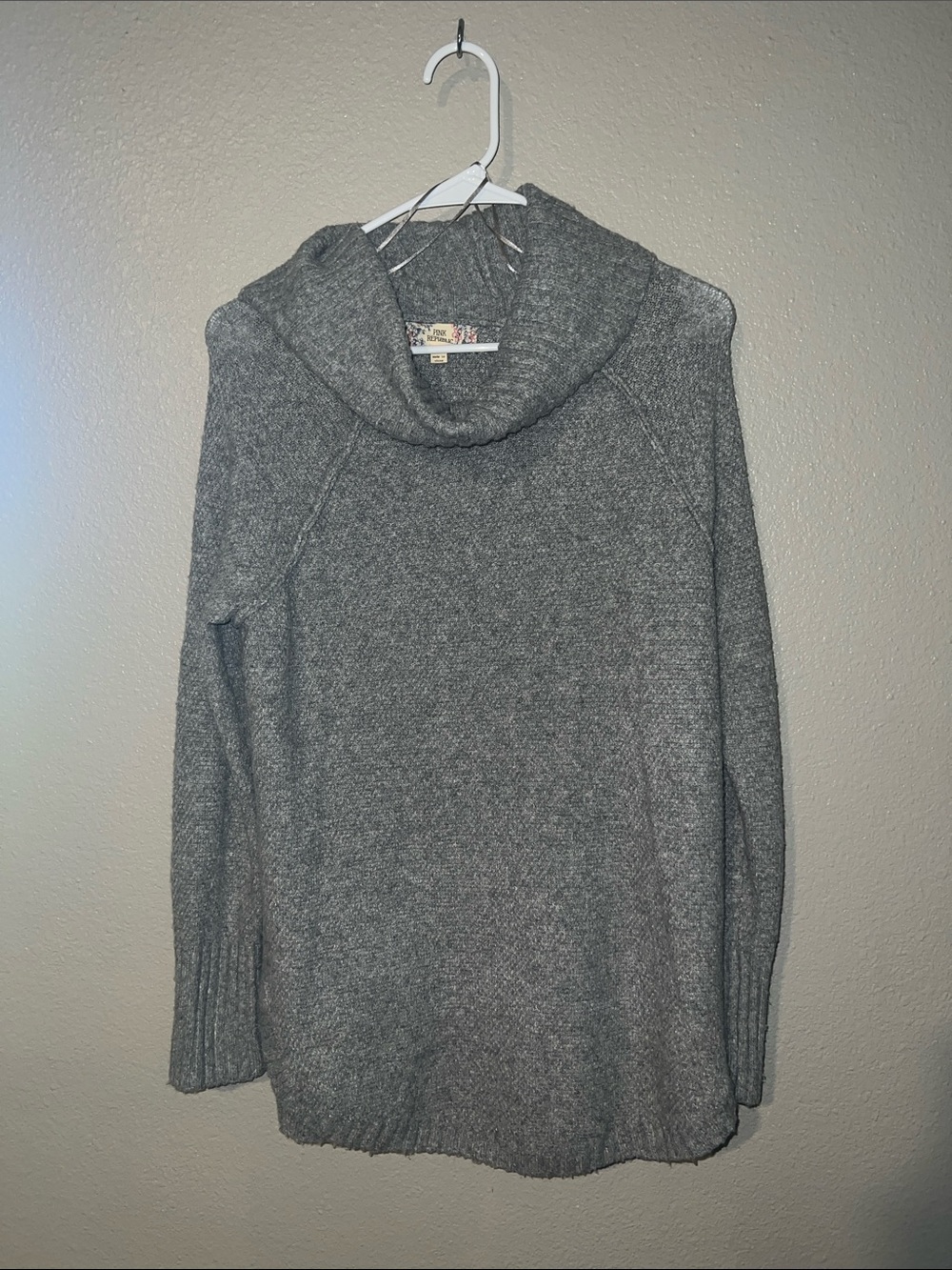 Pink Republic Gray Cowl Neck Sweater